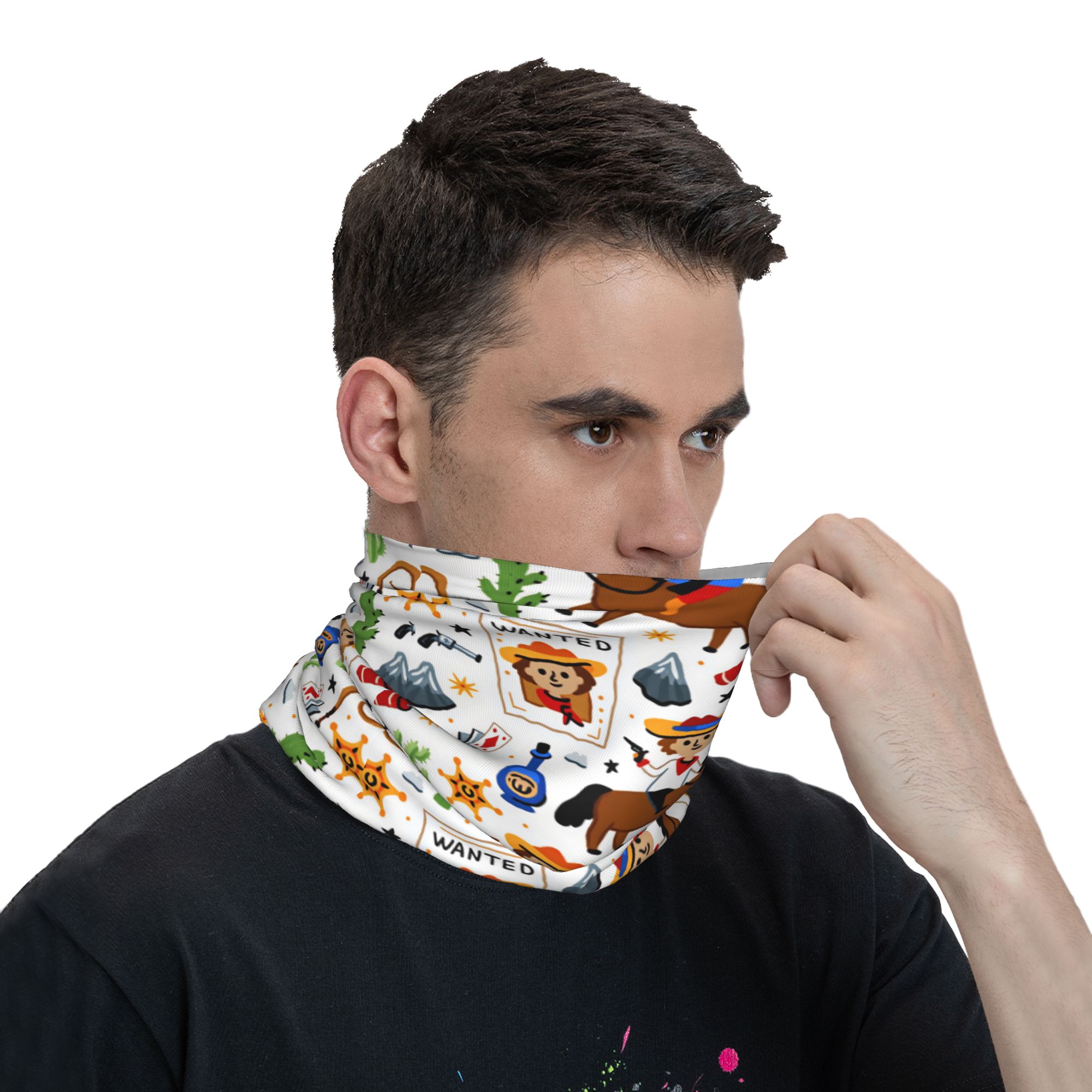 漫画キッズウエスタンカウボーイバラクラバ狩猟釣りサイクリング - Balaclava Face Mask のレビューと価格