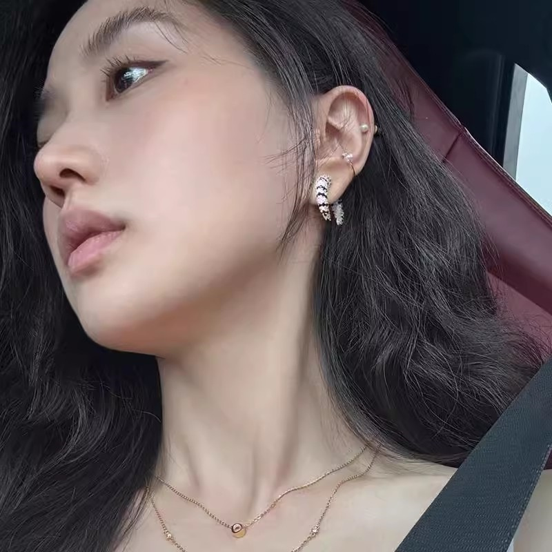 ヴィンテージフロントリアジルコンホーンイヤリング女性のための - Street Fashion Earrings のレビューと価格
