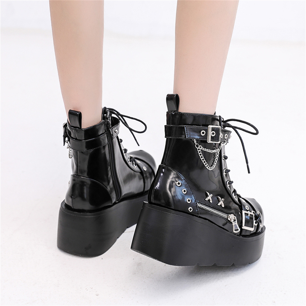 新品レディースゴスプラットフォームアンクルブーツファッション - Street Fashion Lady のレビューと価格