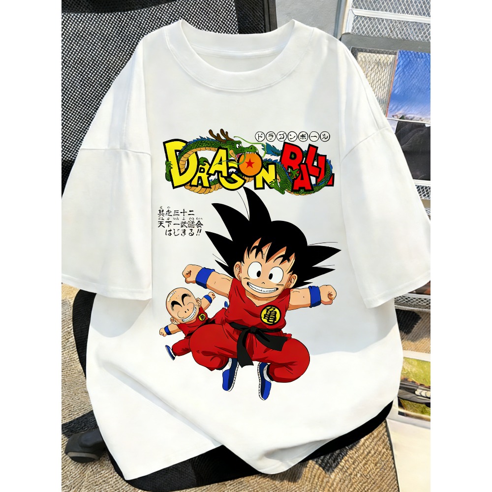 プラスサイズドラゴンボールアニメプリント男性、女性夏の Tシ - Street Fashion In Japan のレビューと価格