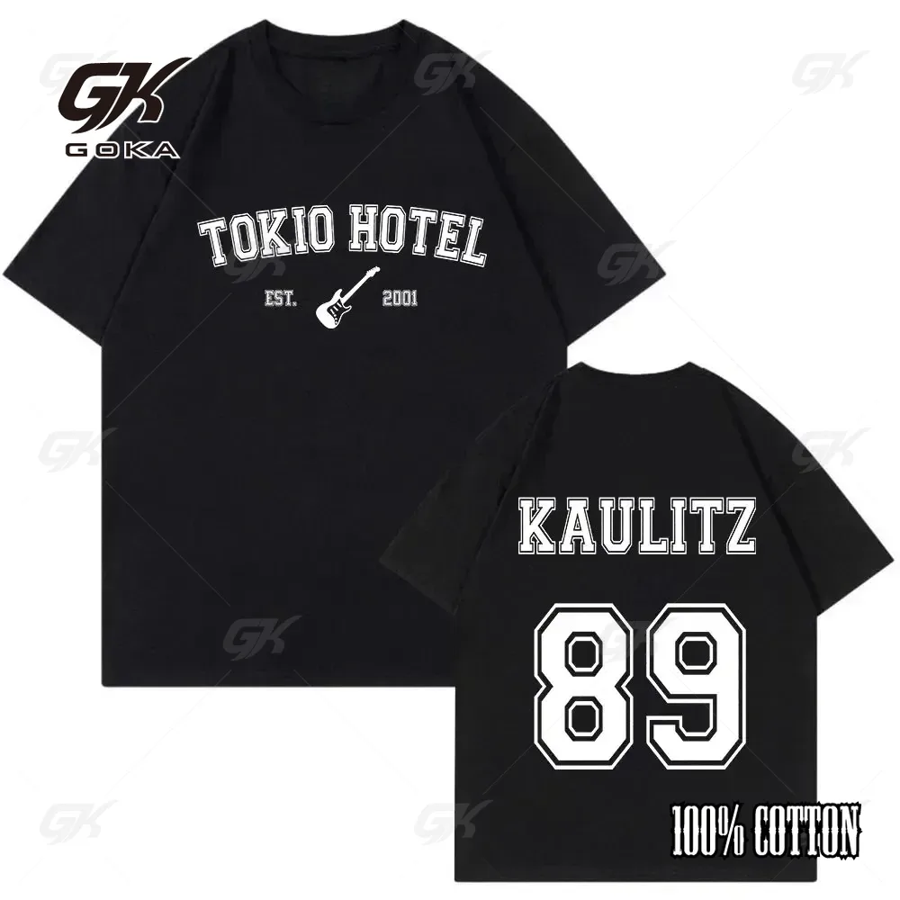 ロックバンド東京ホテルモノグラムプリント Tシャツ夏ストリー - Street Fashion In Tokyo のレビューと価格