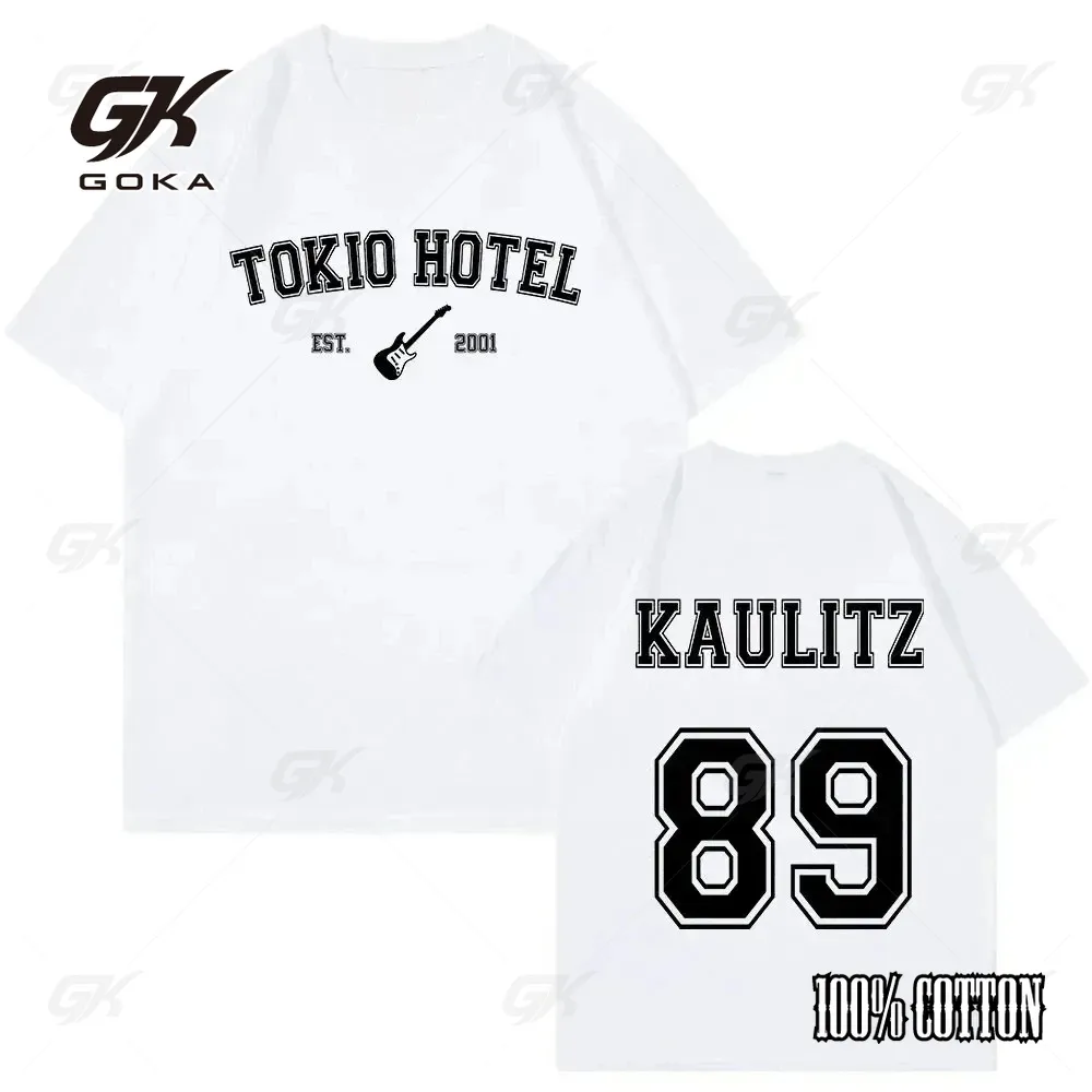 ロックバンド東京ホテルモノグラムプリント Tシャツ夏ストリー - Street Fashion In Tokyo のレビューと価格