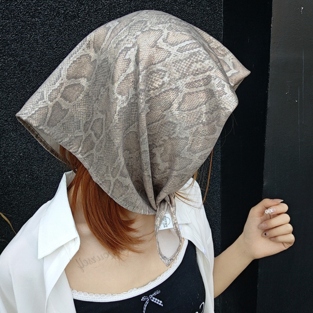帽子 Y2K スネークプリント ヘアスカーフ ソフト ヒップ - Street Fashion Types のレビューと価格