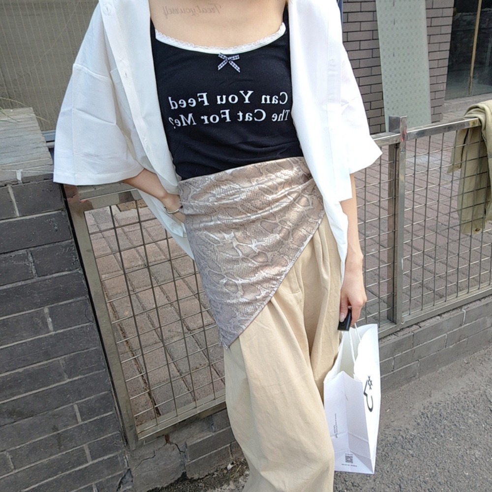帽子 Y2K スネークプリント ヘアスカーフ ソフト ヒップ - Street Fashion Types のレビューと価格