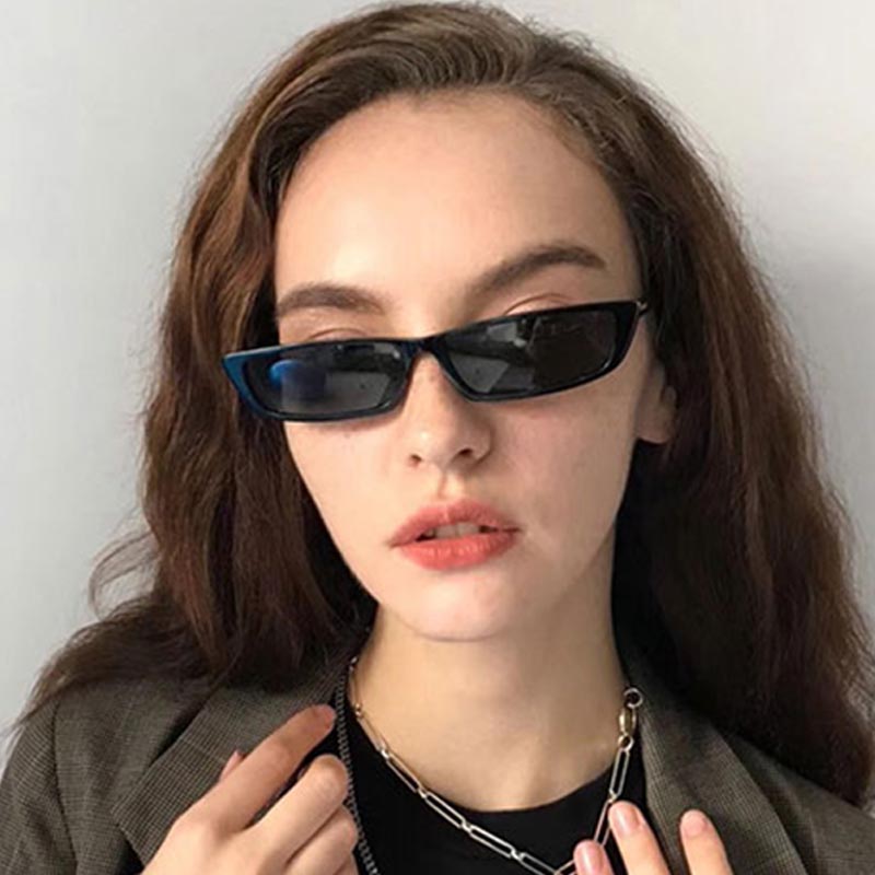 小さな長方形サングラスファッション女性レトロ小さなフレームサ - Street Fashion Glasses のレビューと価格