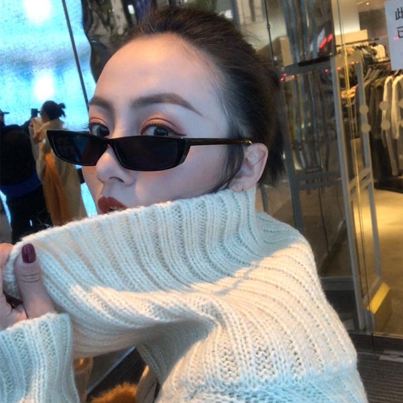 小さな長方形サングラスファッション女性レトロ小さなフレームサ - Street Fashion Glasses のレビューと価格