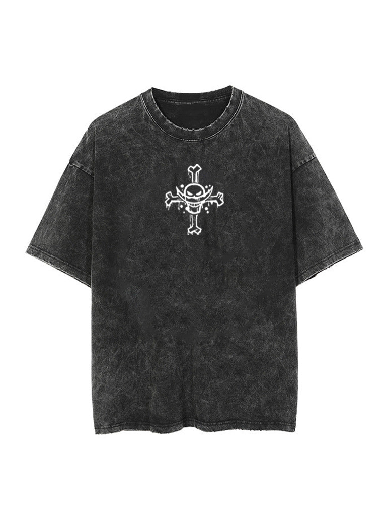 ワンピースヴィンテージ白ひげ海賊団グラフィック両面 Tシャツ - Street Fashion In Japan のレビューと価格