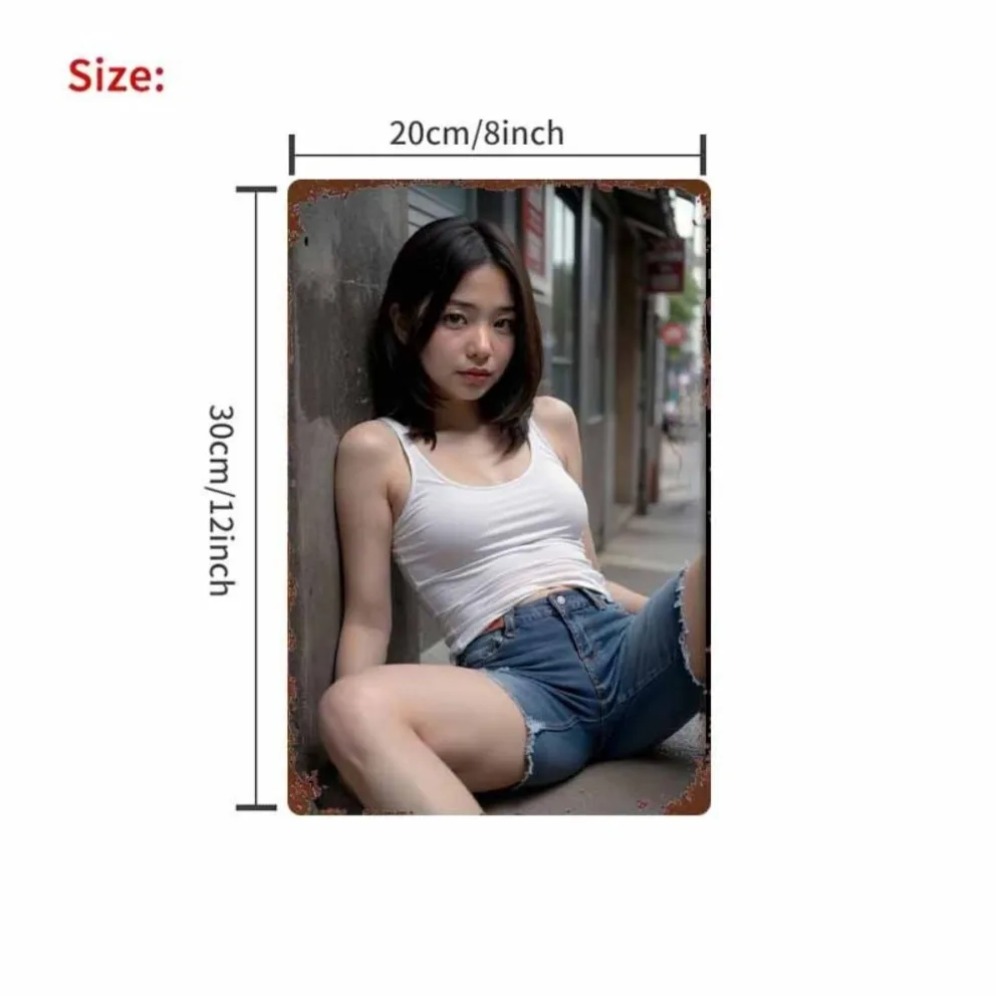 新しいトレンドのHDメタルウォールアート - カジュアルな白 - Street Fashion Asian のレビューと価格