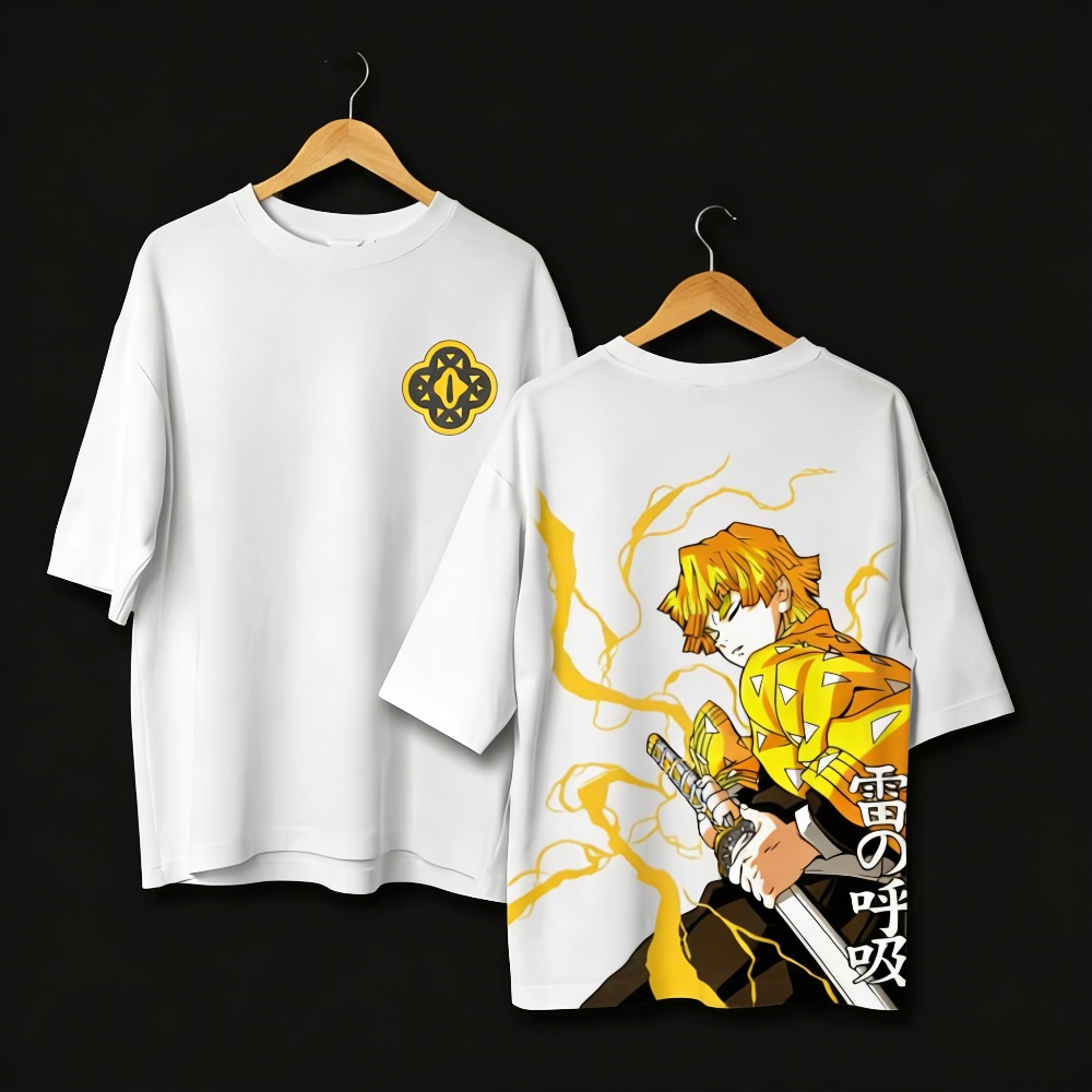 プラスサイズデーモンスレイヤーアニメプリント男性、女性 Tシ - Street Fashion In Japan のレビューと価格