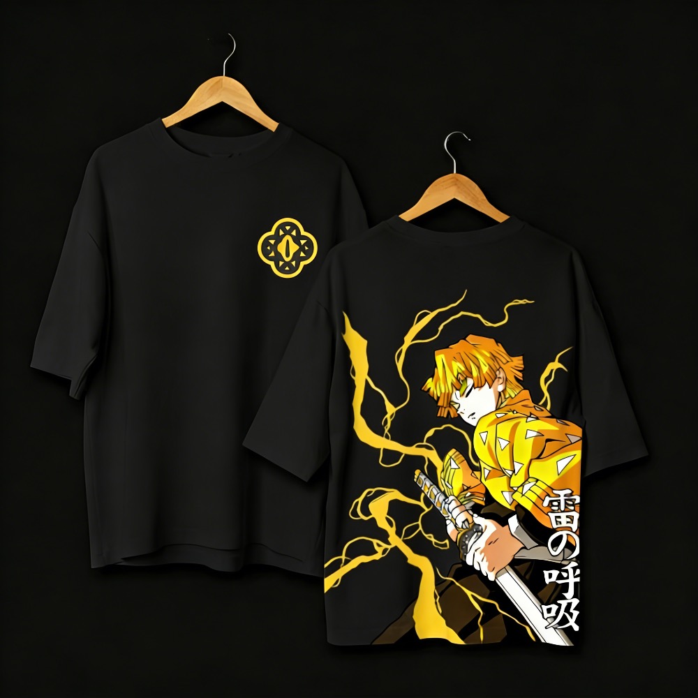 プラスサイズデーモンスレイヤーアニメプリント男性、女性 Tシ - Street Fashion In Japan のレビューと価格