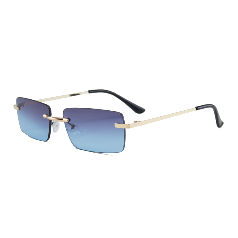 1 個メンズファッションメガネ新しいメタルフレームレスエレガ - Street Fashion Glasses のレビューと価格