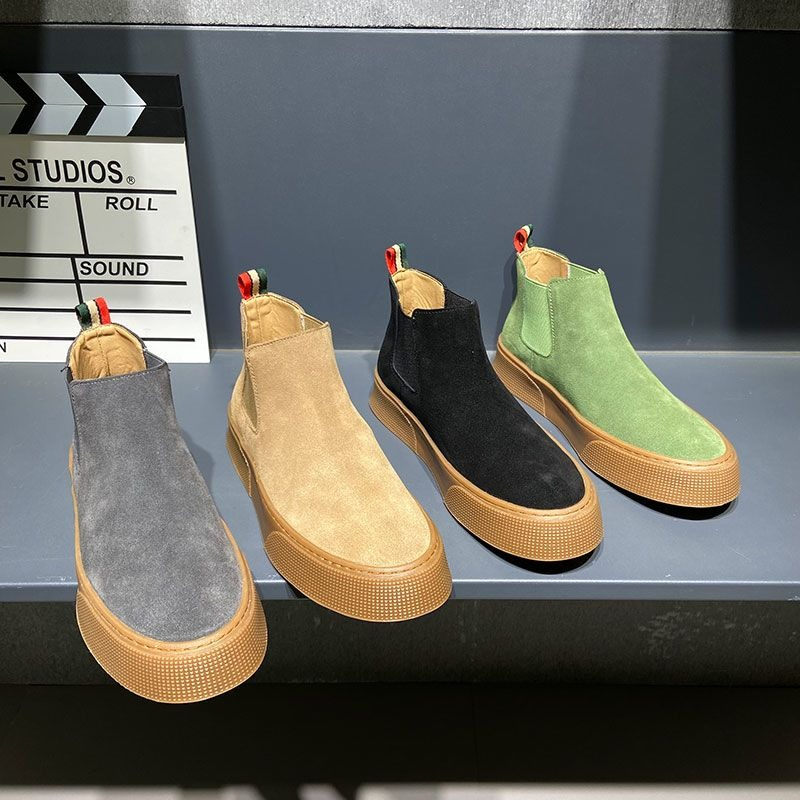2026秋冬メンズチェルシーブーツ スリップオン PUレザー - Street Fashion Rome 2026 のレビューと価格
