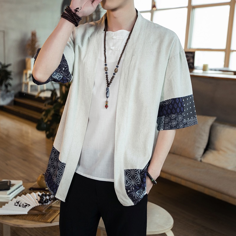 日本の着物男性カーディガンストリートウェア浴衣男性シャツ羽織 - Street Fashion In Japan のレビューと価格