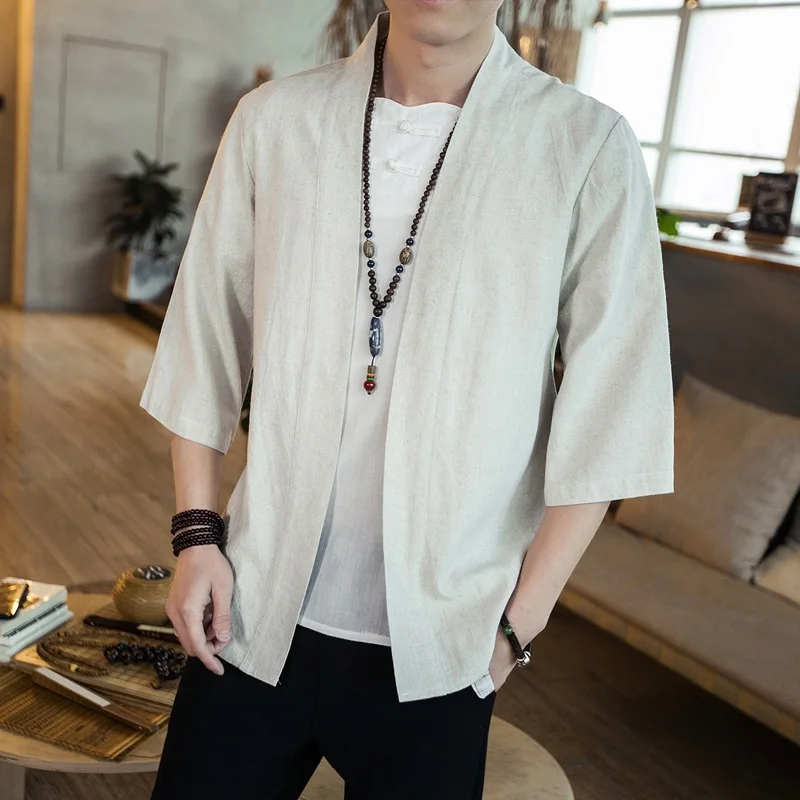 日本の着物男性カーディガンストリートウェア浴衣男性シャツ羽織 - Street Fashion In Japan のレビューと価格