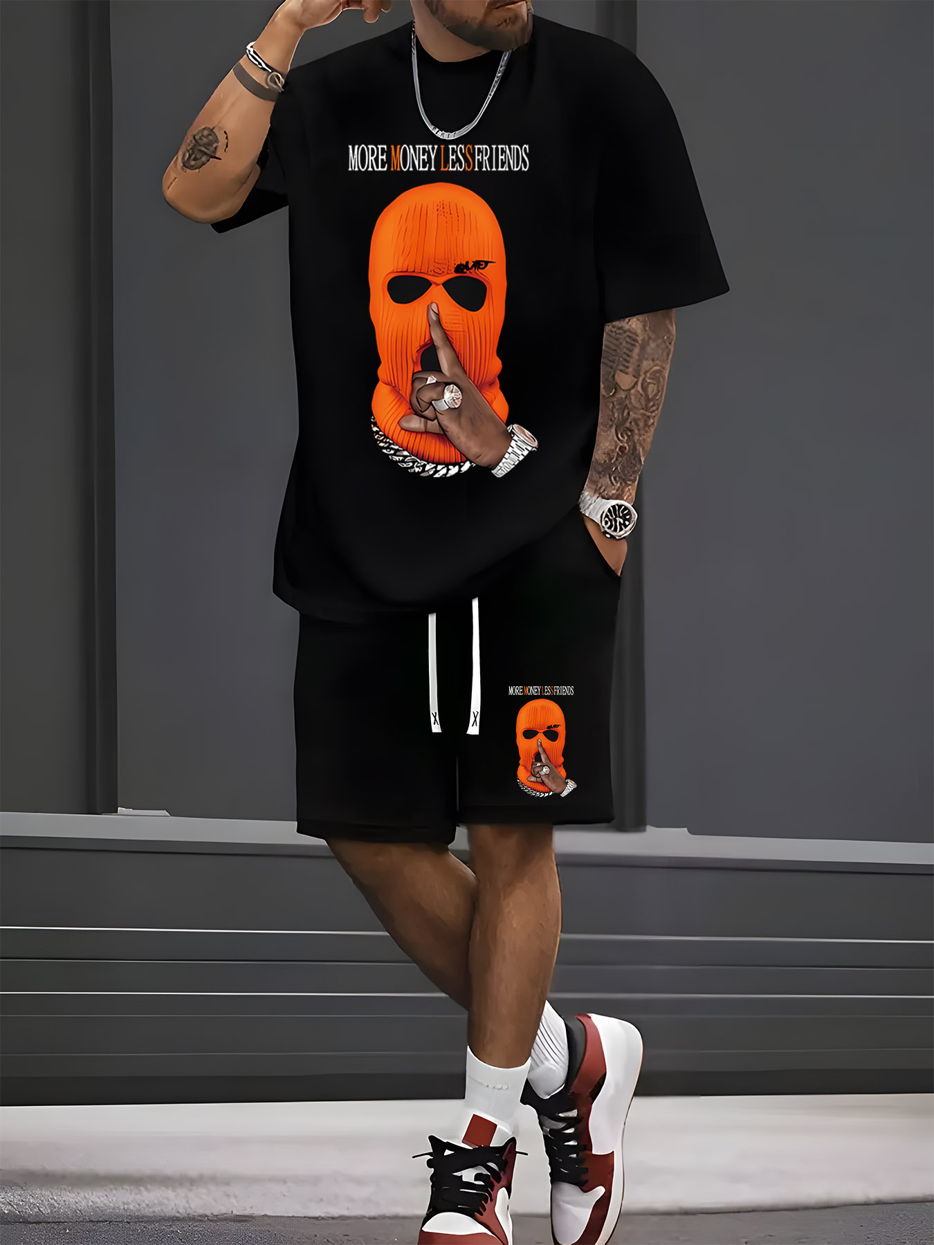2026年夏新作メンズ半袖ショートパンツセット - ストリー - Street Fashion Male のレビューと価格