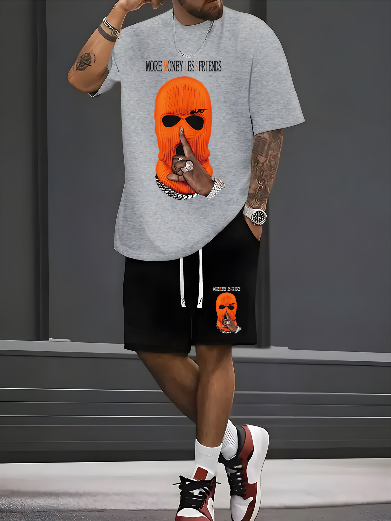 2026年夏新作メンズ半袖ショートパンツセット - ストリー - Street Fashion Male のレビューと価格