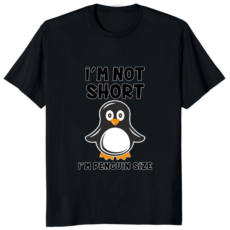 男性と女性のためのペンギンプリントTシャツ,カジュアルなスト - Street Fashion Types のレビューと価格