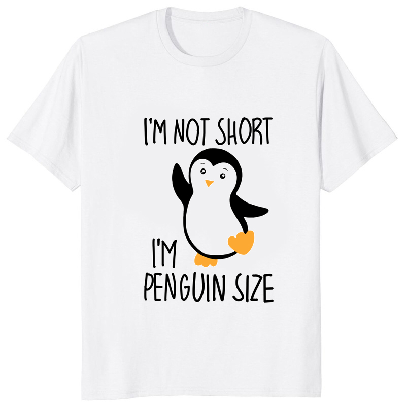 男性と女性のためのペンギンプリントTシャツ,カジュアルなスト - Street Fashion Types のレビューと価格