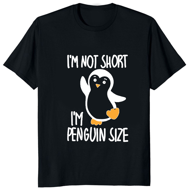 男性と女性のためのペンギンプリントTシャツ,カジュアルなスト - Street Fashion Types のレビューと価格