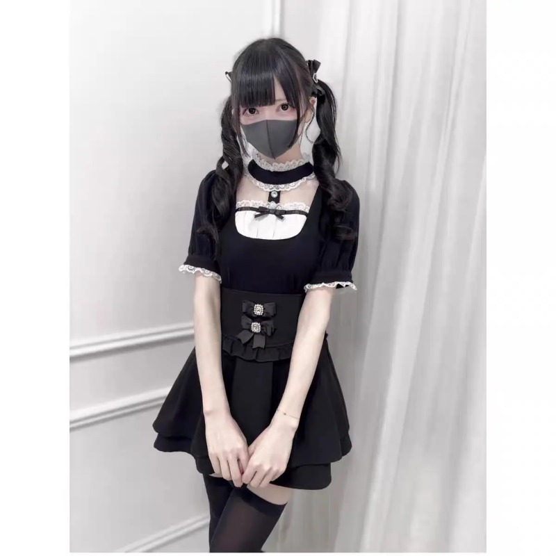 ゴシック甘いフリルレースチェック柄ブラウスレディースヴィンテ - Street Fashion China Girl のレビューと価格